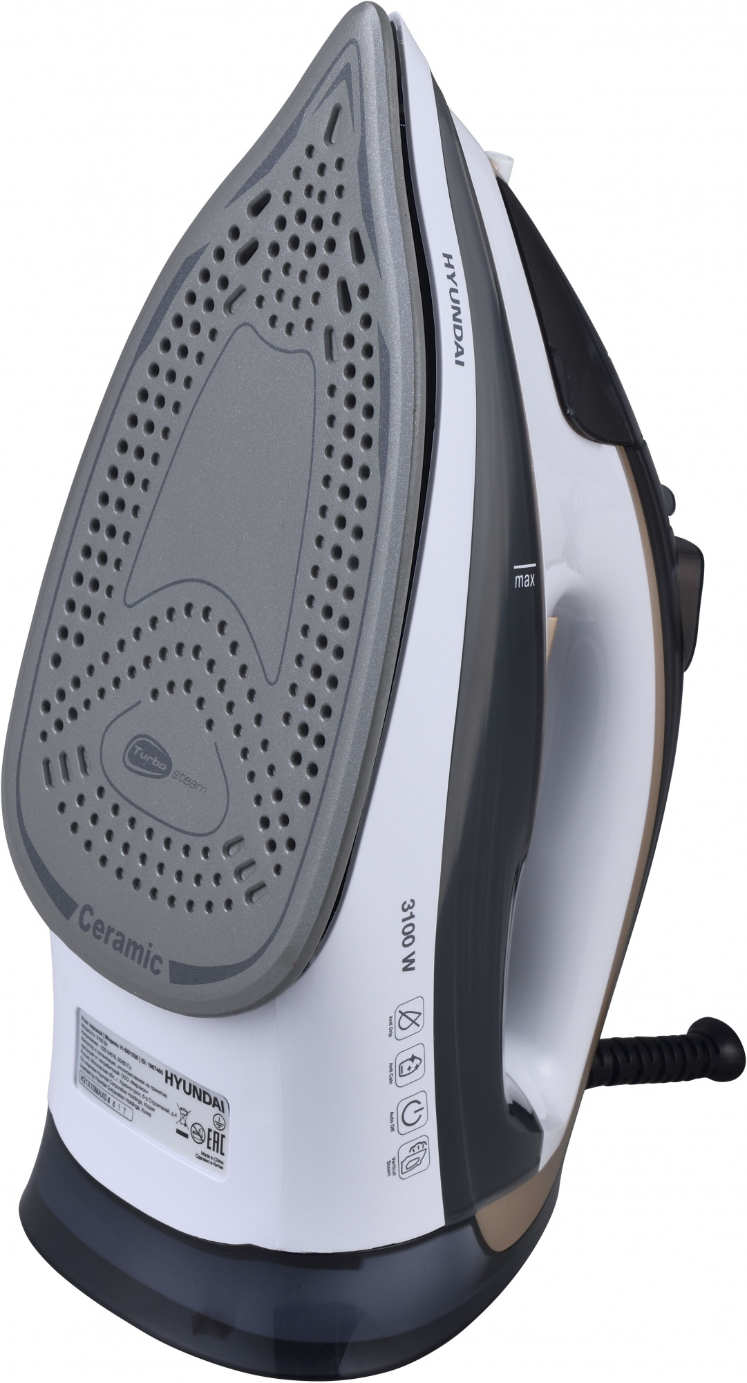 Утюг Hyundai H-SI01230 3100Вт черный/белый, фото 3