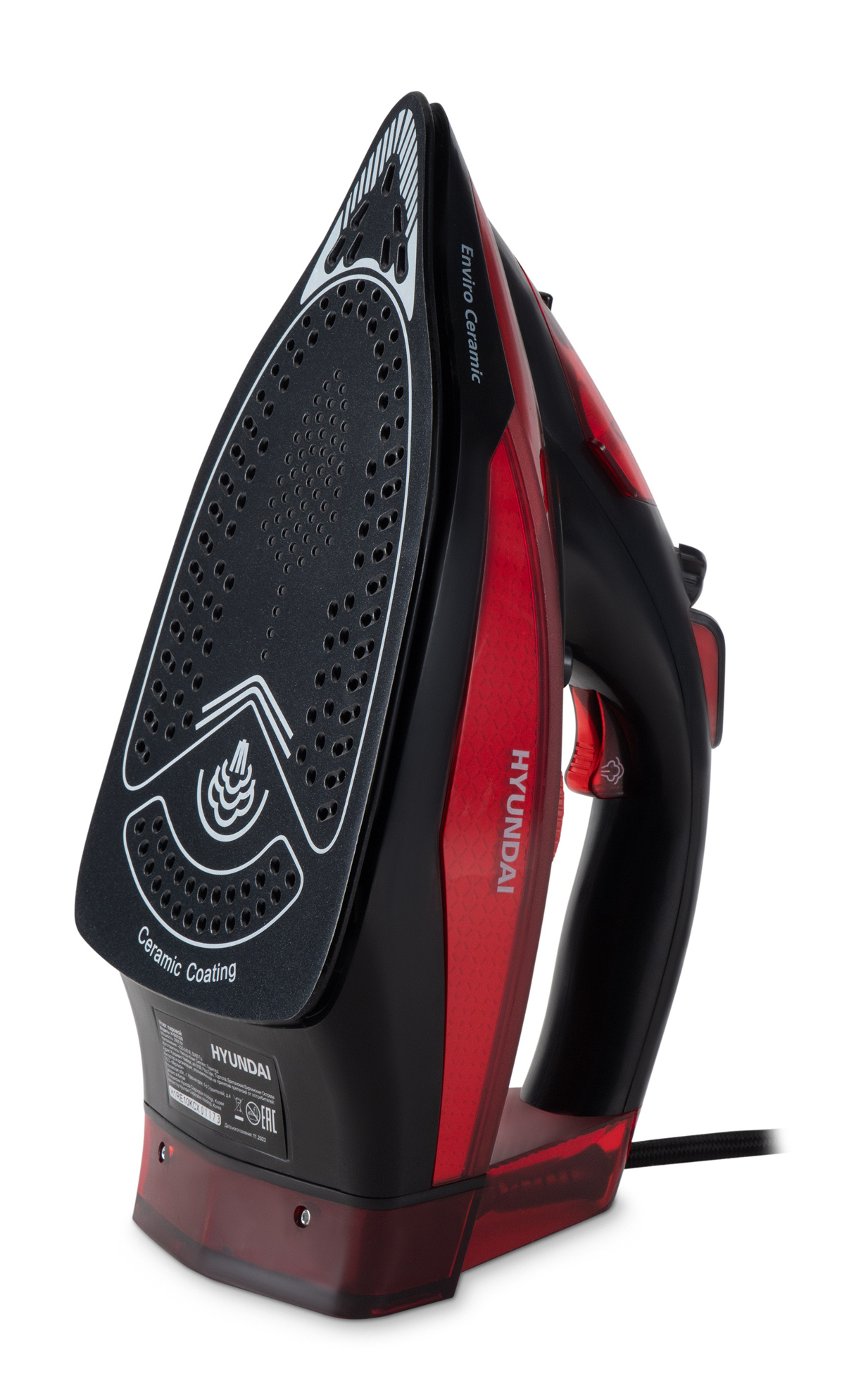 Утюг Hyundai H-SI01339 2800Вт черный/красный, фото 3