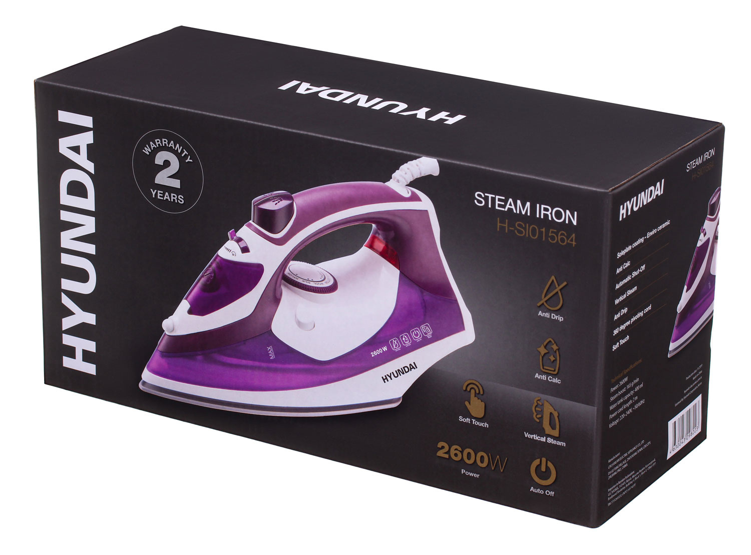 Утюг Hyundai H-SI01564 2600Вт фиолетовый/белый, фото 17