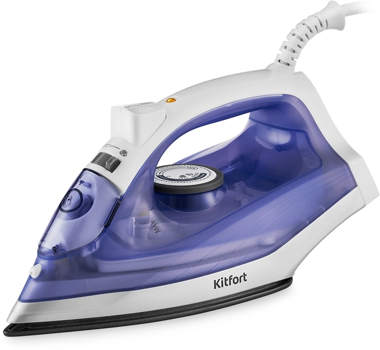 Утюг Kitfort КТ-2603 1300Вт белый/фиолетовый