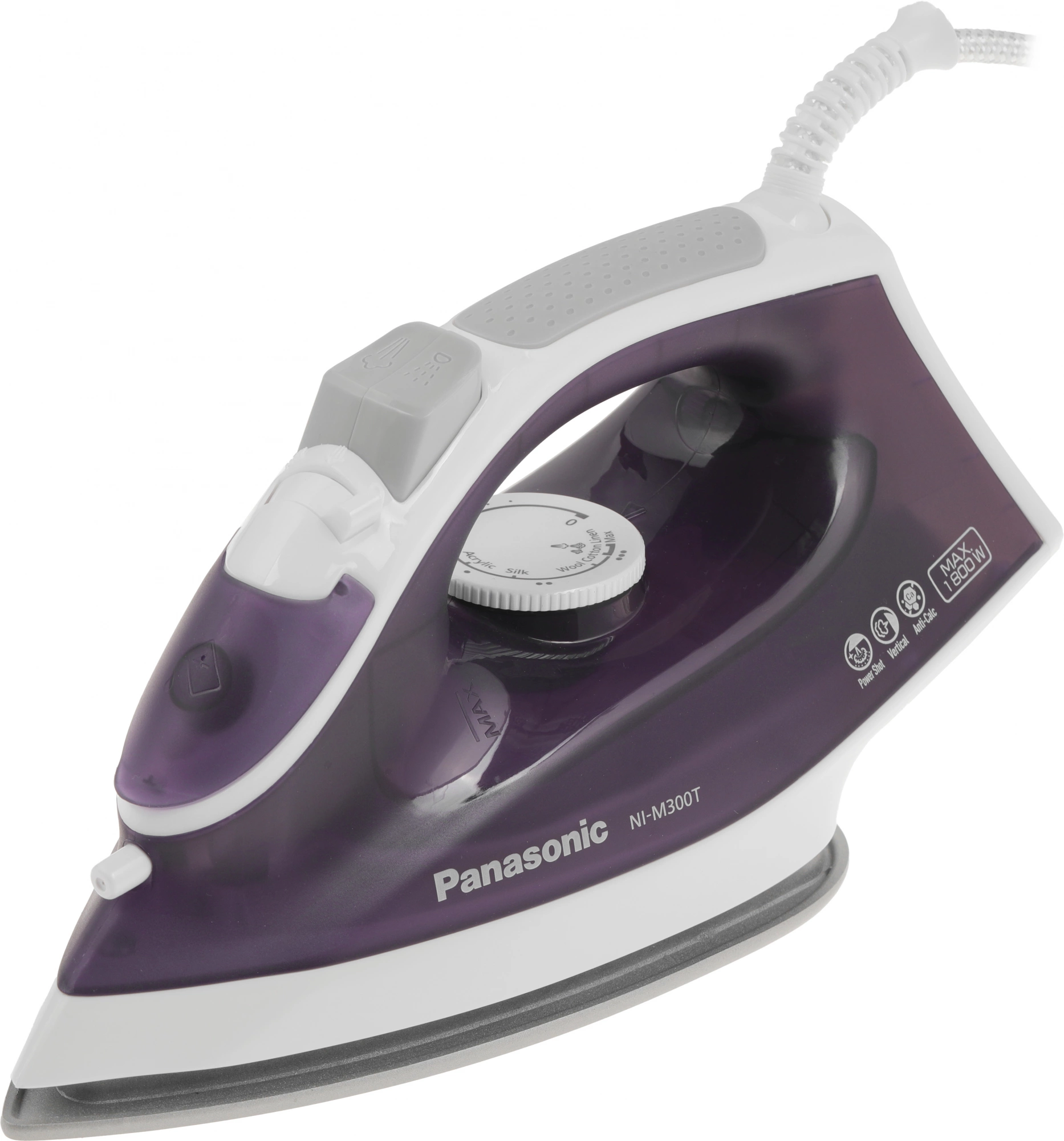 Утюг Panasonic NI-M300TVTW 1800Вт белый/фиолетовый, превью следующего фото