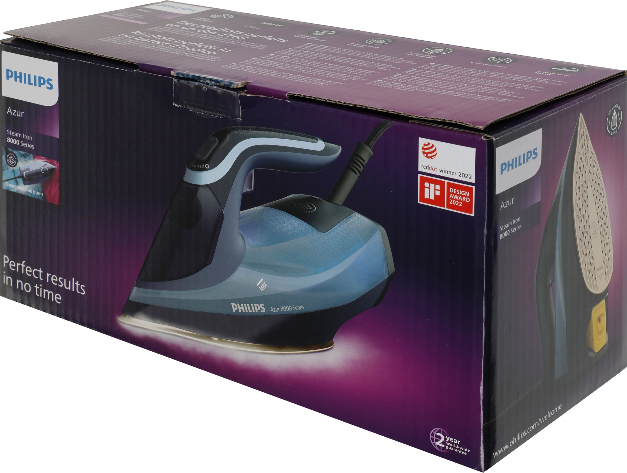 Утюг Philips DST8020/20 3000Вт синий