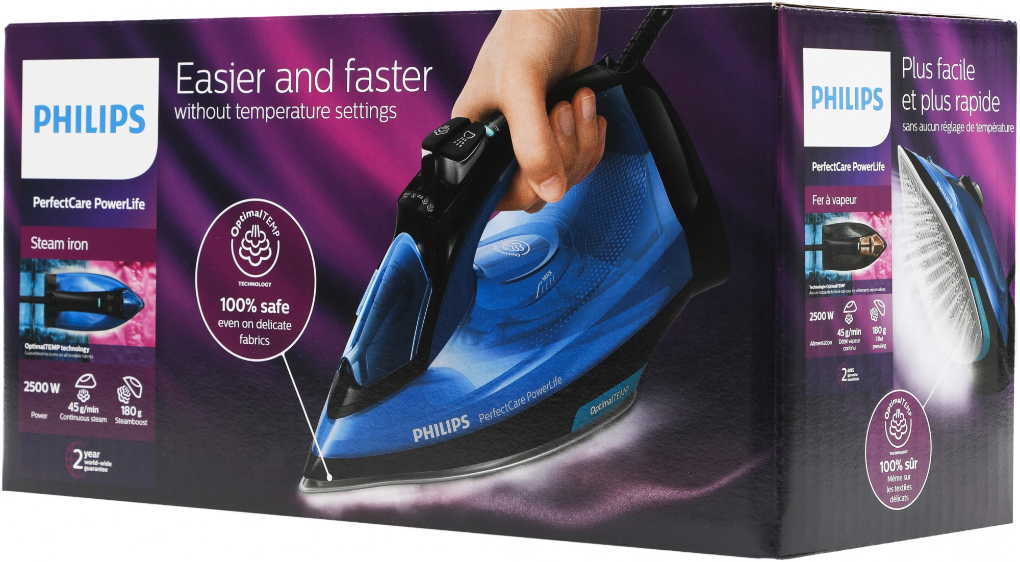 Утюг Philips GC3920/20 синий/черный, фото 8