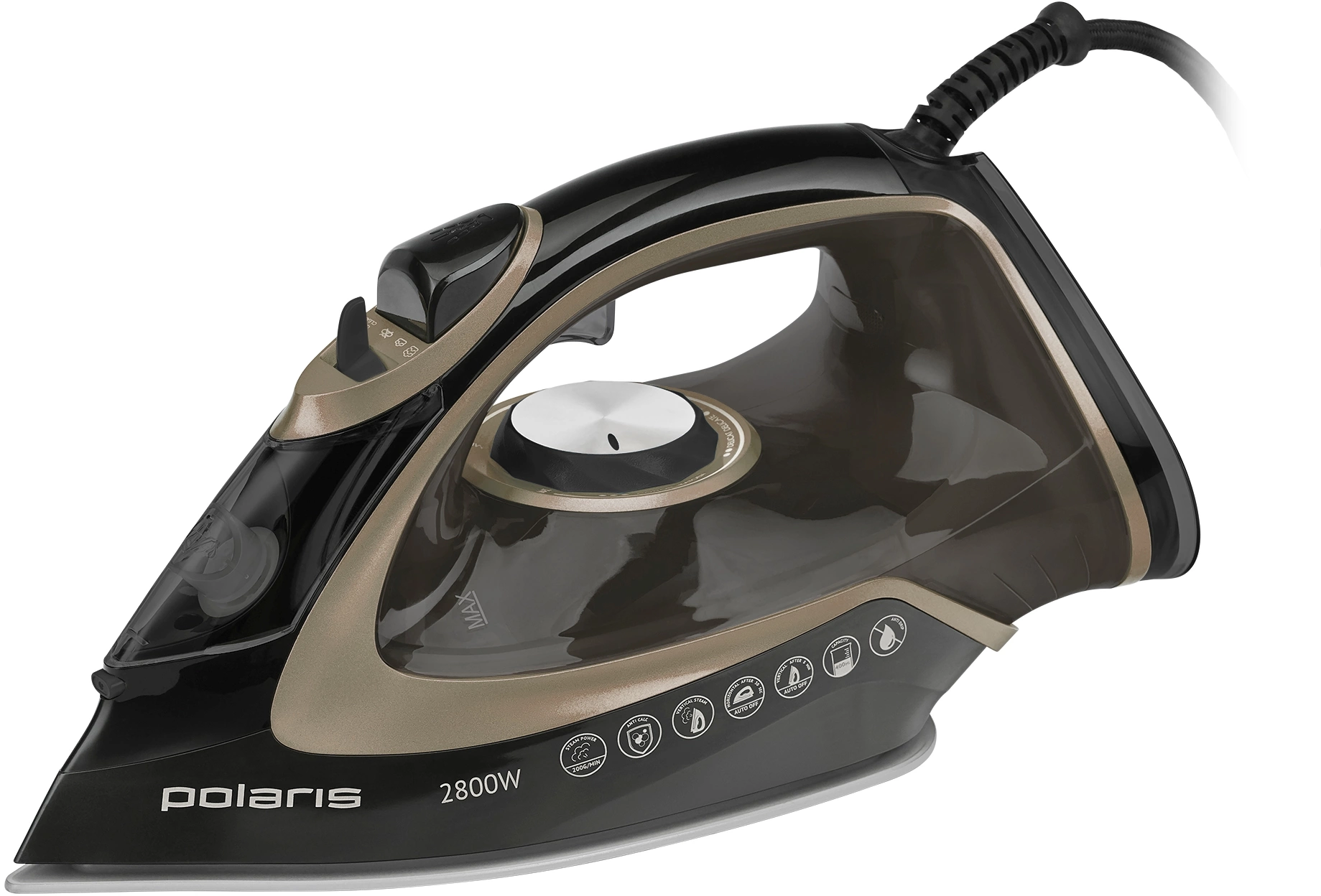 Утюг Polaris PIR 2821AK 2800Вт черный/золотистый, фото 2