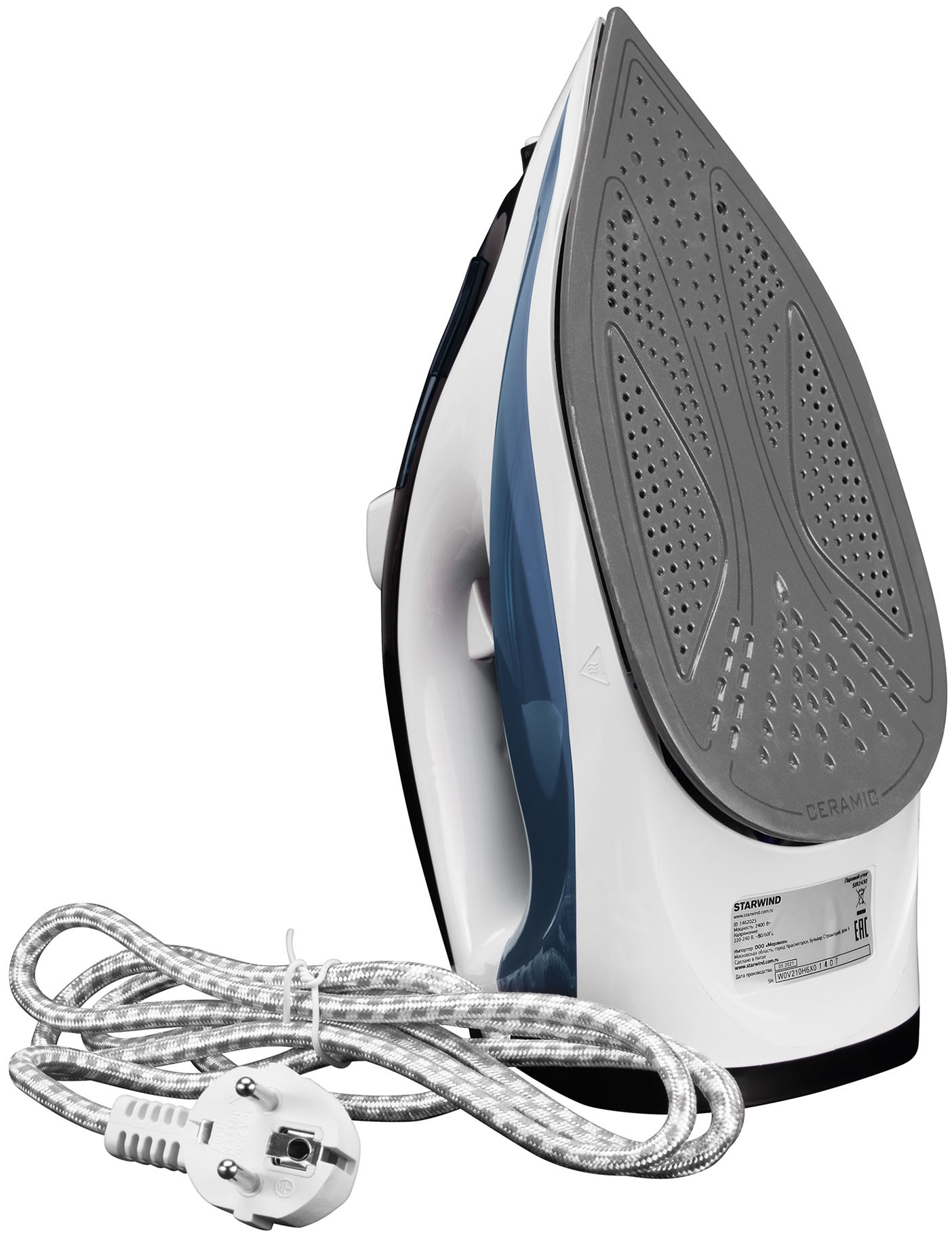 Утюг Starwind SIR2430 голубой/белый, фото 4