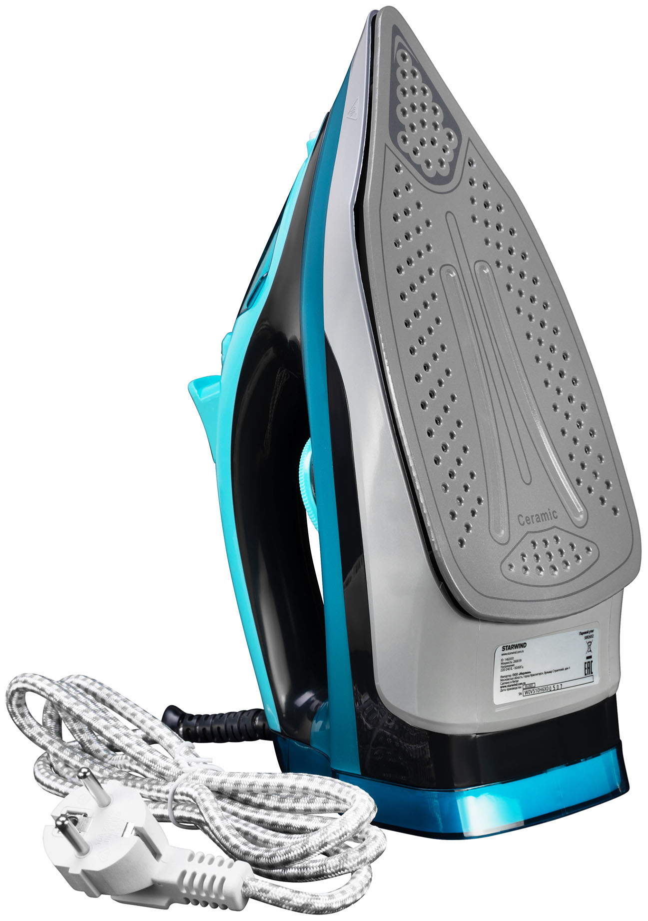 Утюг Starwind SIR2652 бирюзовый/черный, фото 4