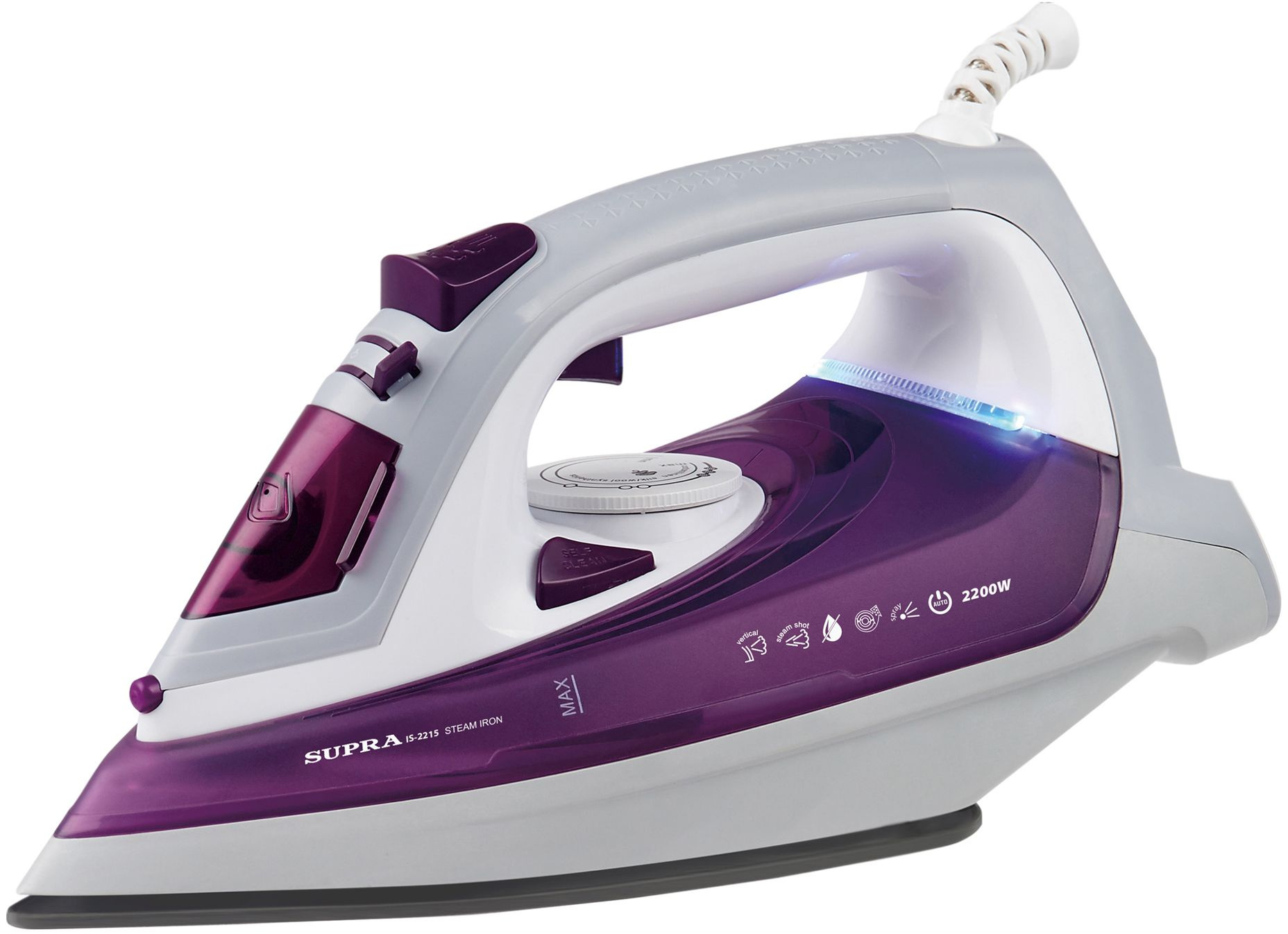 Утюг Supra IS-2215 2200Вт фиолетовый/белый, фото 6