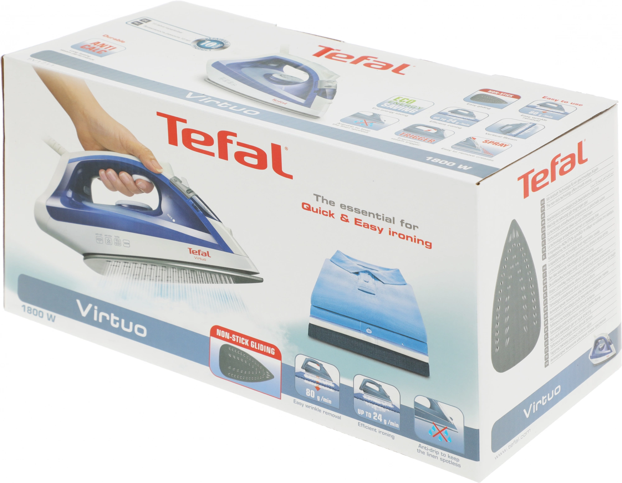 Утюг Tefal FV1711E0 1800Вт синий/белый, фото 17