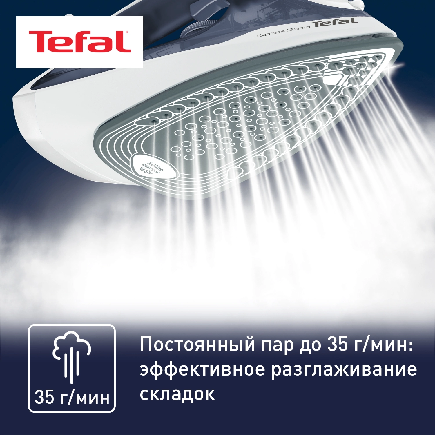 Утюг Tefal FV2837E0 2400Вт синий/белый, фото 6