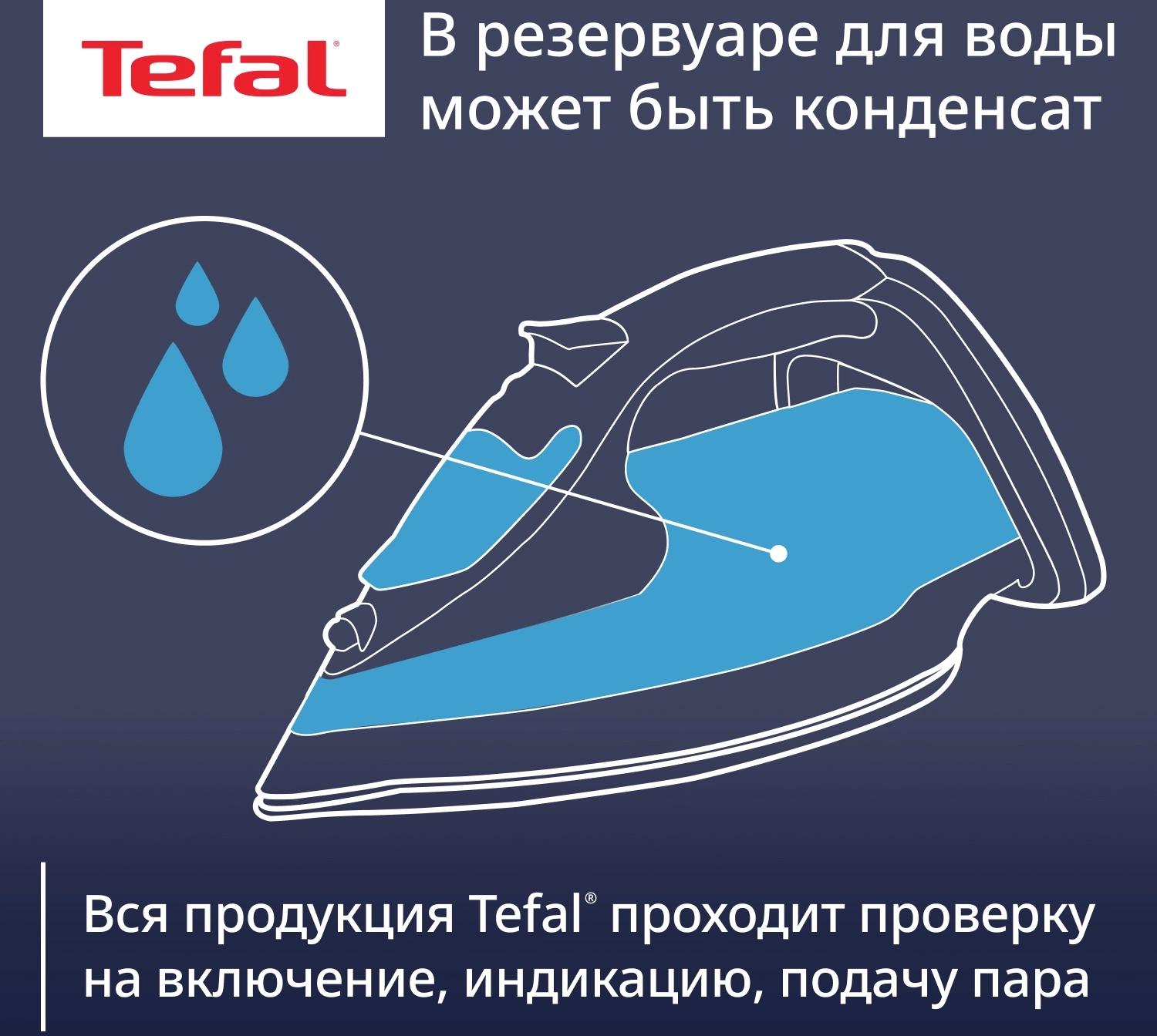 Утюг Tefal FV5718E0 голубой/белый, фото 10