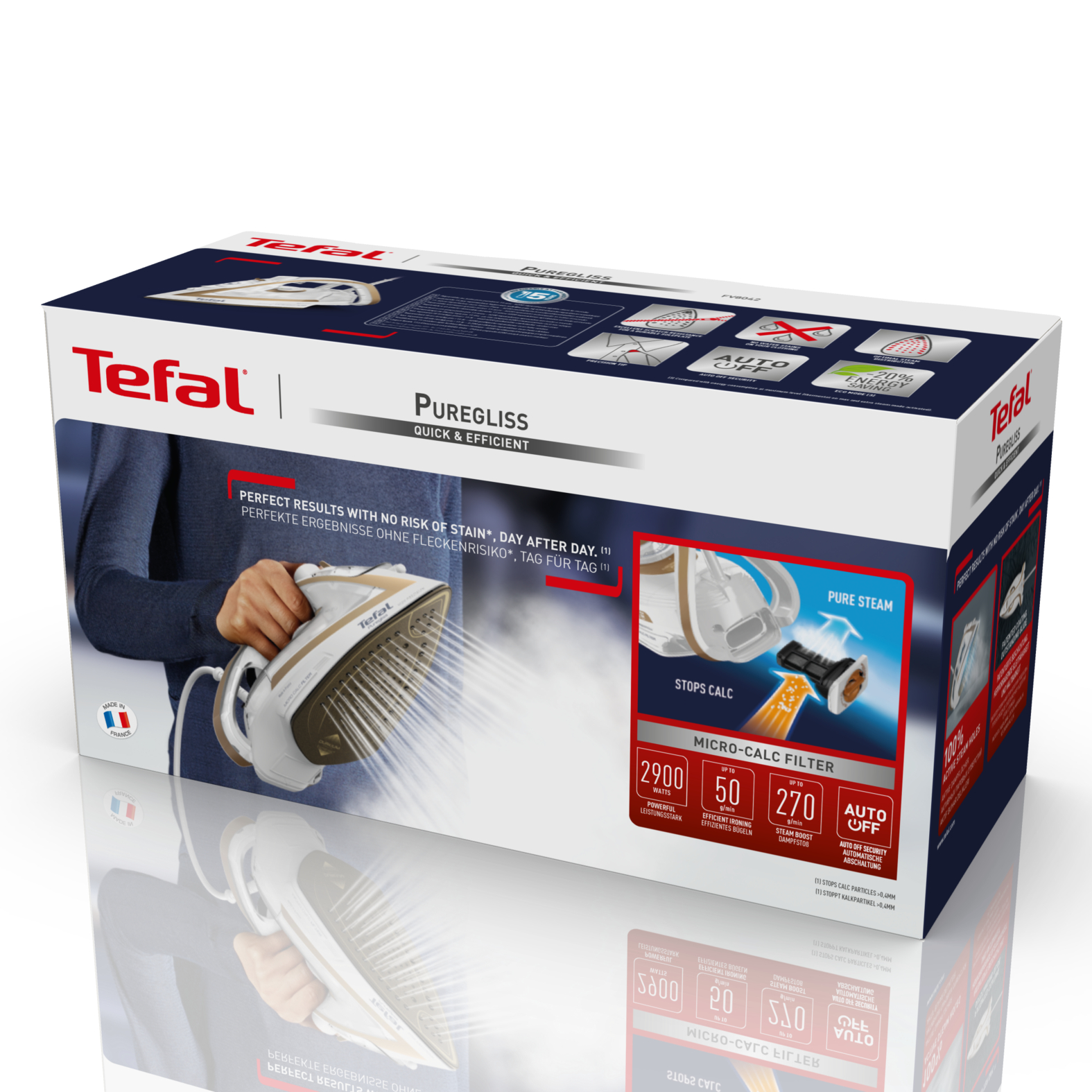 Утюг Tefal FV8042E0 бежевый/белый, фото 12