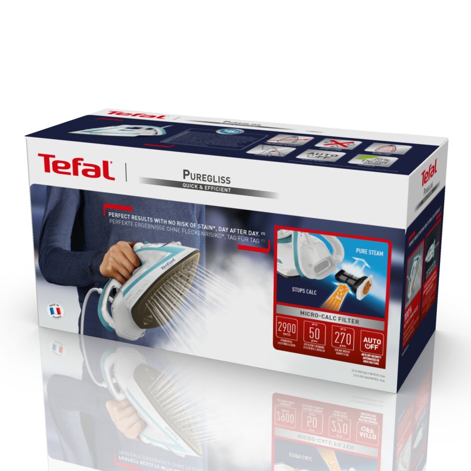 Утюг Tefal FV8044E0 белый/голубой, фото 13