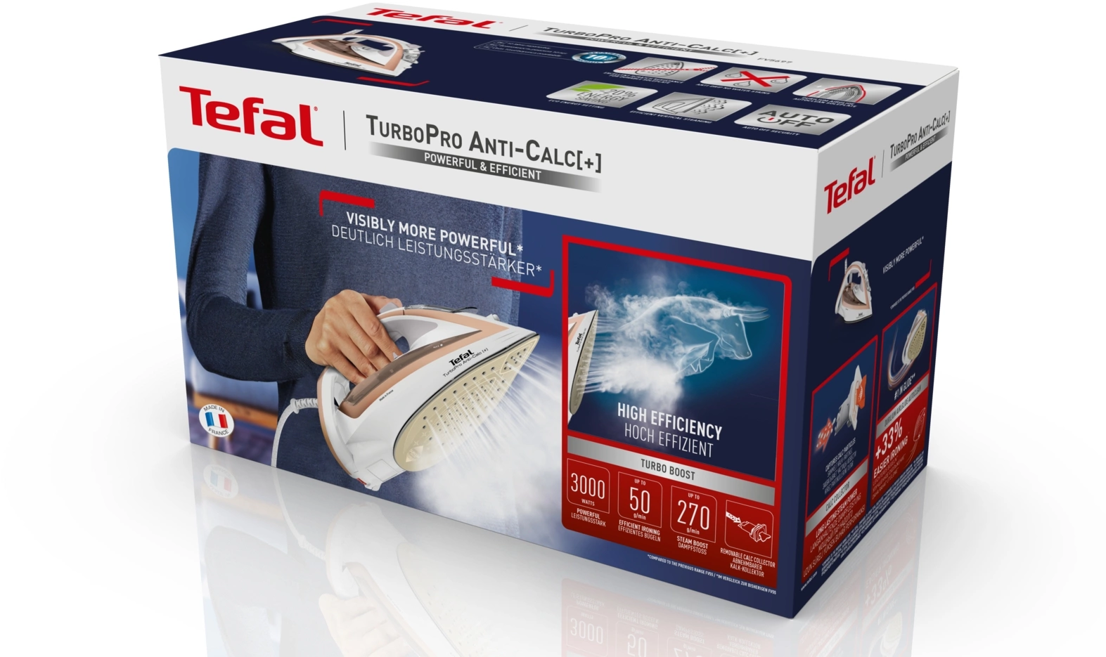 Утюг Tefal Turbo Pro FV5697E1 3000Вт белый/бежевый, фото 10