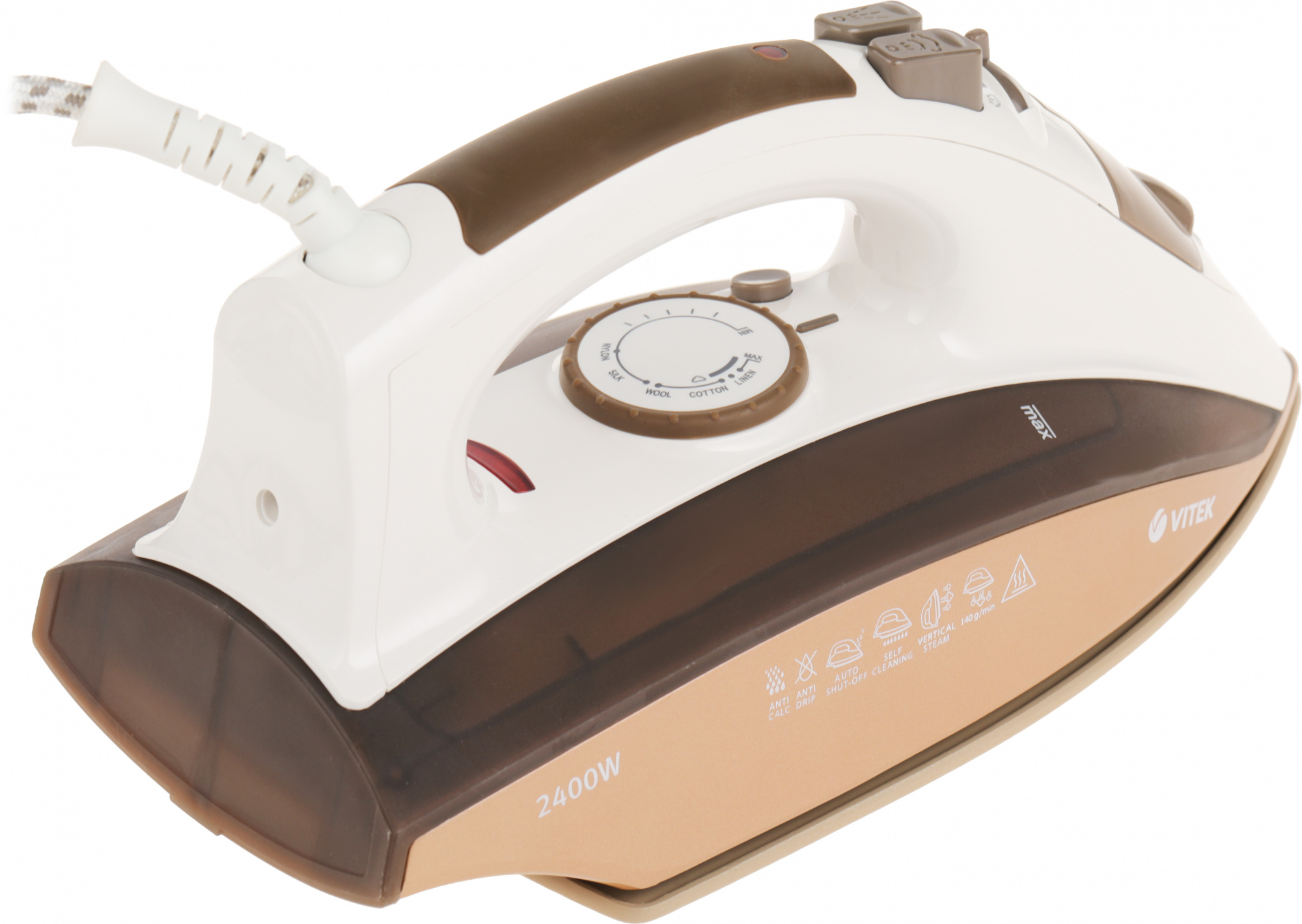 Утюг Vitek VT-1209 коричневый, фото 10