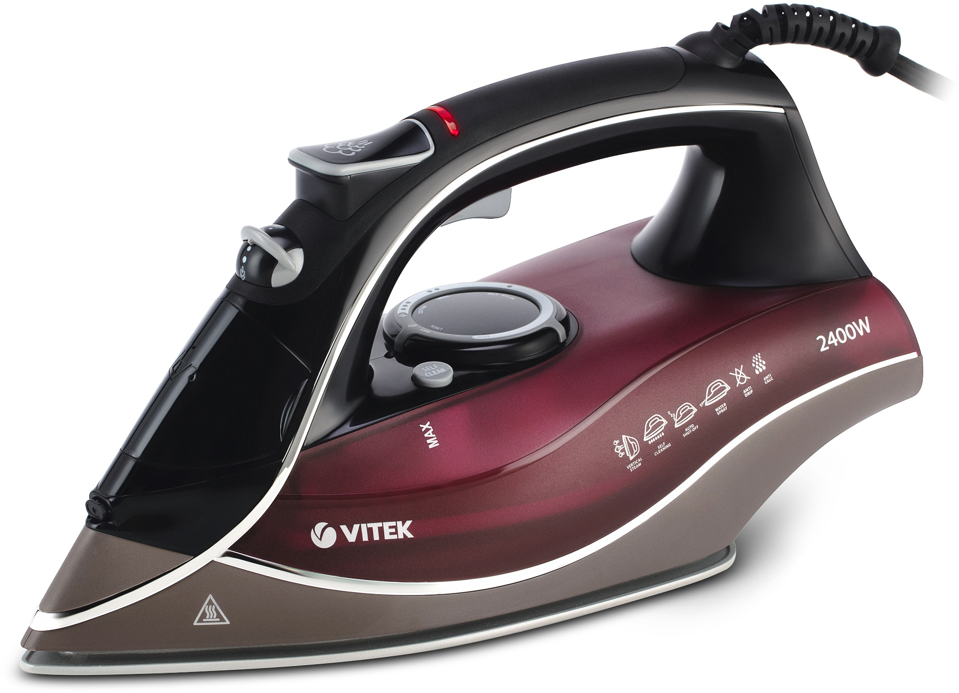 Утюг Vitek VT-1240 бордовый, превью следующего фото