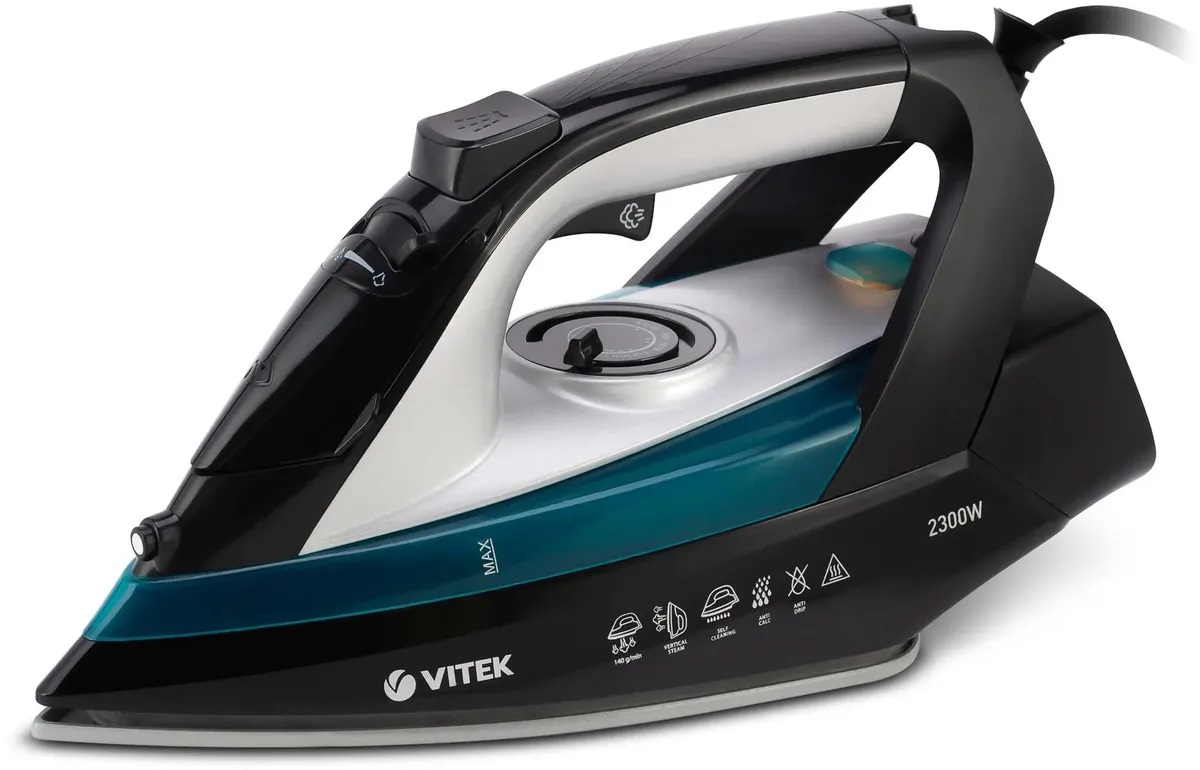Утюг Vitek VT-8324 2300Вт черный/зеленый, превью следующего фото