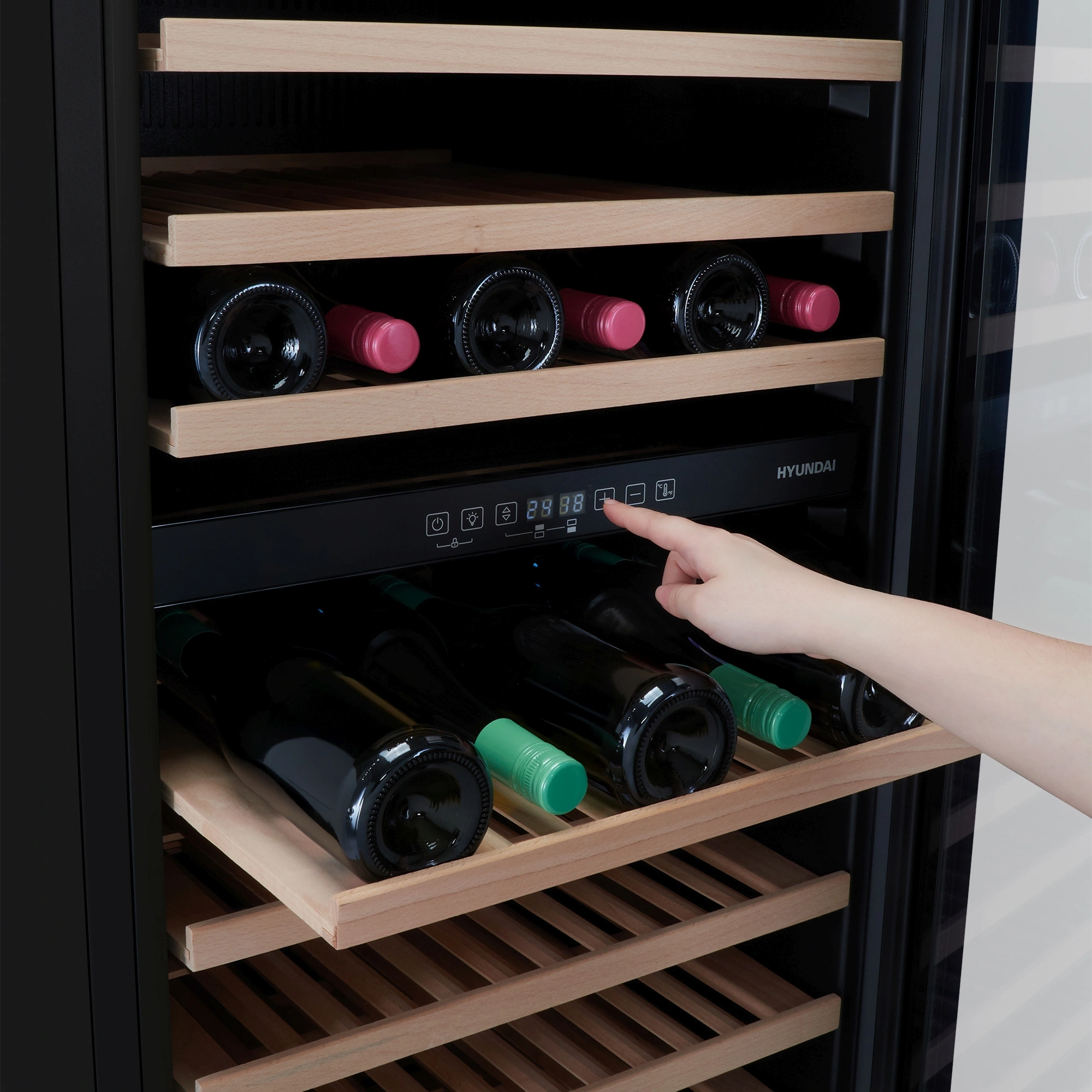 Винный шкаф Hyundai HBWC 1765 DC, фото 8