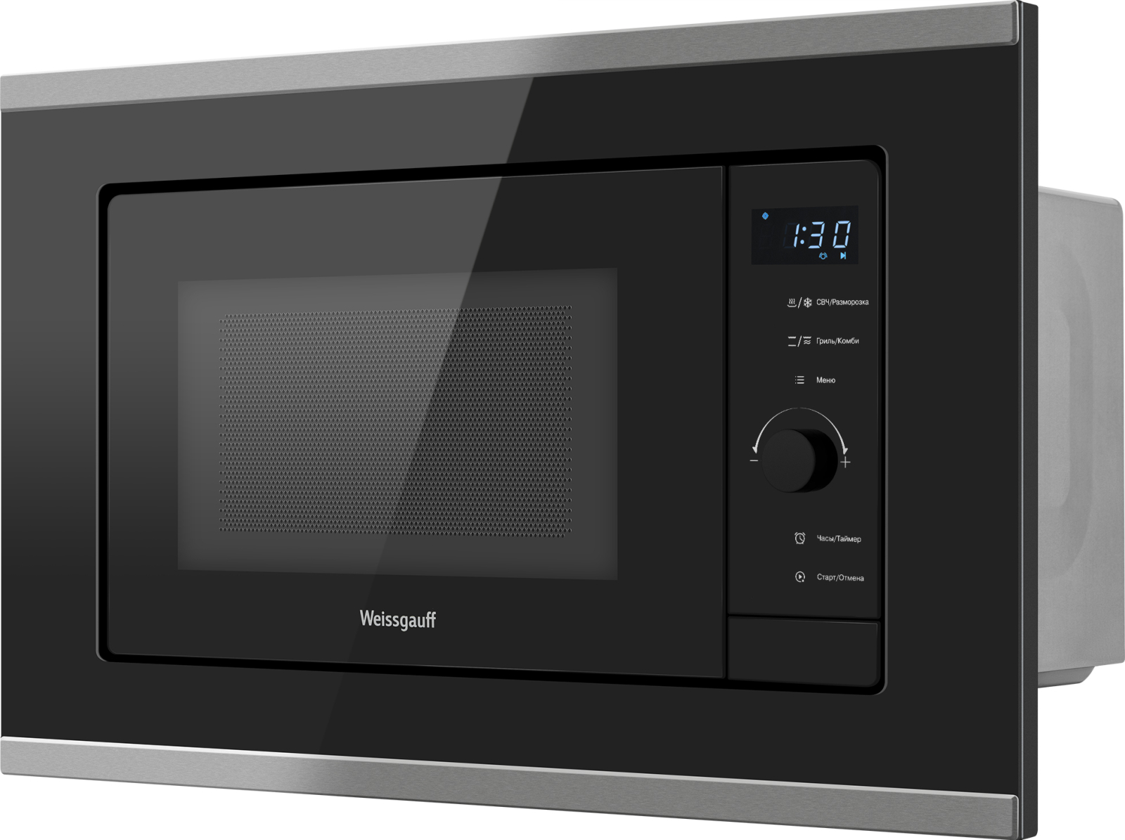 Встраиваемая микроволновая печь Weissgauff HMT-720 BX Grill, фото 2