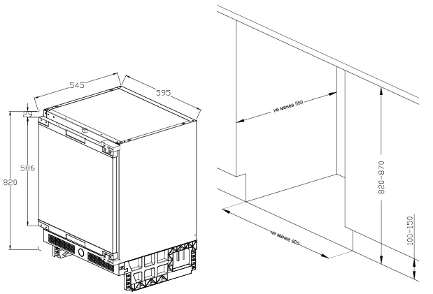 Встраиваемая морозильная камера GRAUDE FG 80.1, фото 3