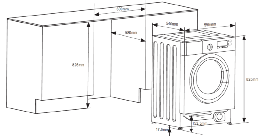 Встраиваемая стиральная машина GRAUDE EWTA 80.0, фото 6