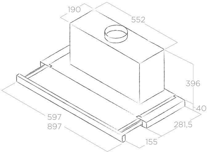 Встраиваемая вытяжка Elica Elite 35 GRIX/A/90, фото 3