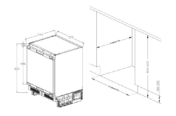 Встраиваемый холодильник GRAUDE FK 80.1, фото 3
