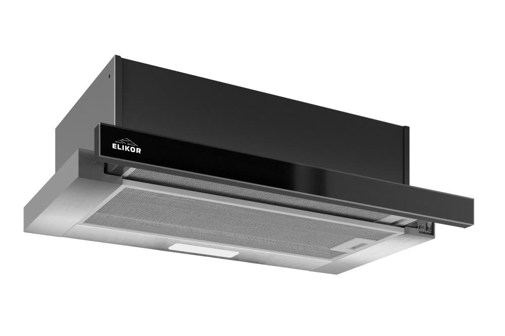 Вытяжка ELIKOR Интегра GLASS 60Н-400-В2Д нерж/стекло черное