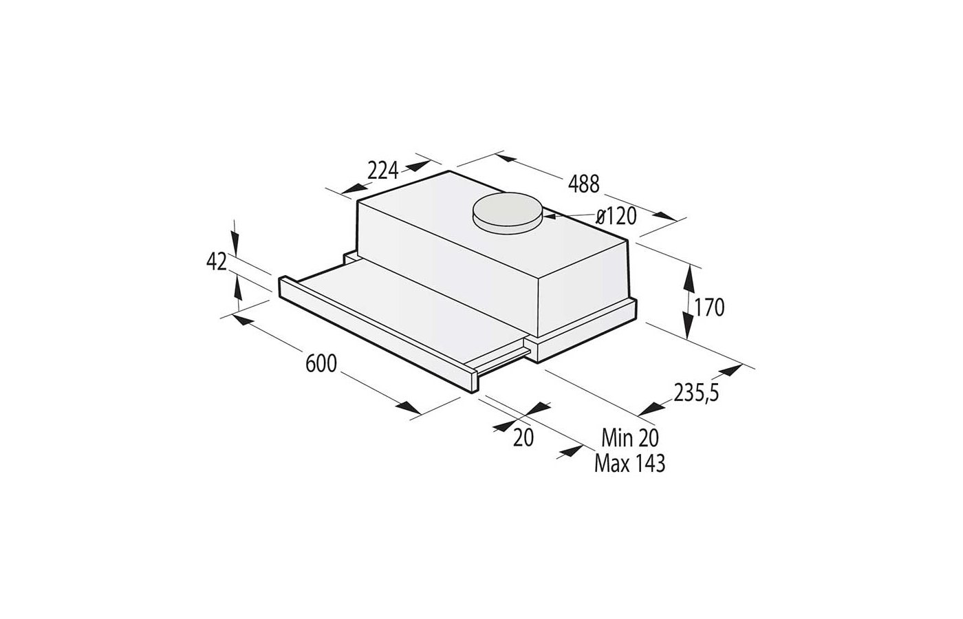 Вытяжка Gorenje TH606E4X, превью предыдущего фото