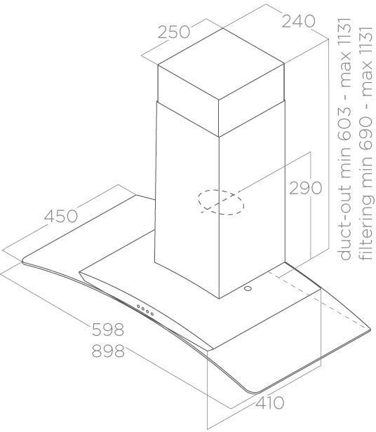 Вытяжка каминная Elica Circus IX/A/90, фото 3