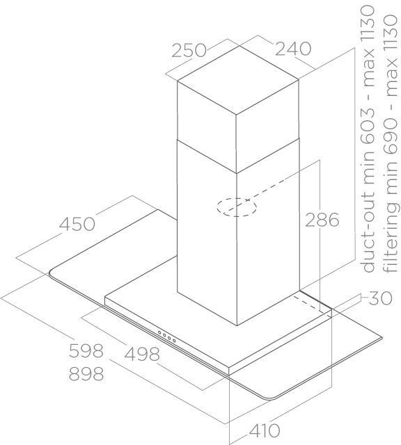 Вытяжка каминная Elica Flat Glass IX/A/90, фото 3