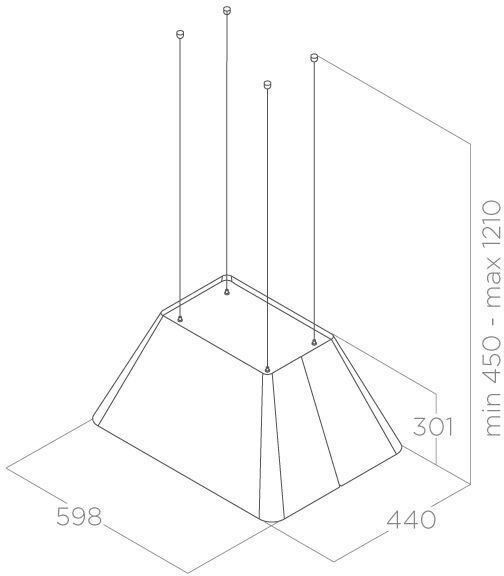 Вытяжка каминная Elica Ikona Light IX/F/60, превью предыдущего фото