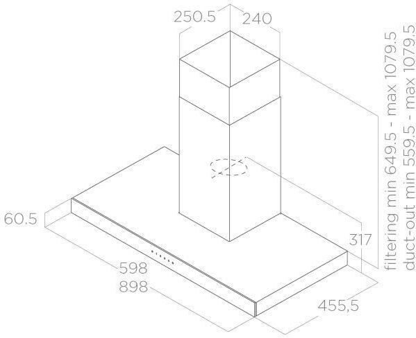 Вытяжка каминная Elica Joy Blix/A/90, фото 2