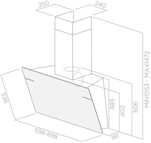 Вытяжка каминная Elica L'essenza WH/A/60, фото 3