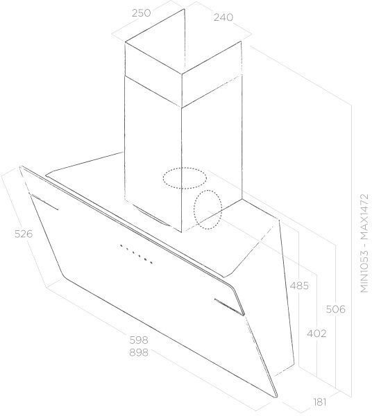 Вытяжка каминная Elica L'essenza WH/A/90, фото 4