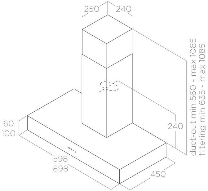 Вытяжка каминная Elica Spot NG H6 IX/A/60, фото 3