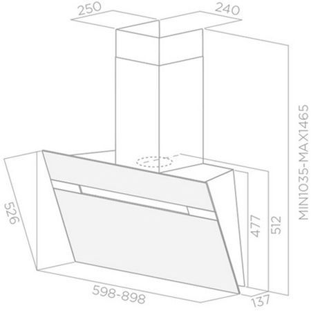 Вытяжка каминная Elica Stripe BL/A/90/LX, фото 4