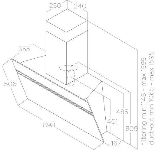 Вытяжка каминная Elica Stripe Urban Zinc/A/90, фото 3