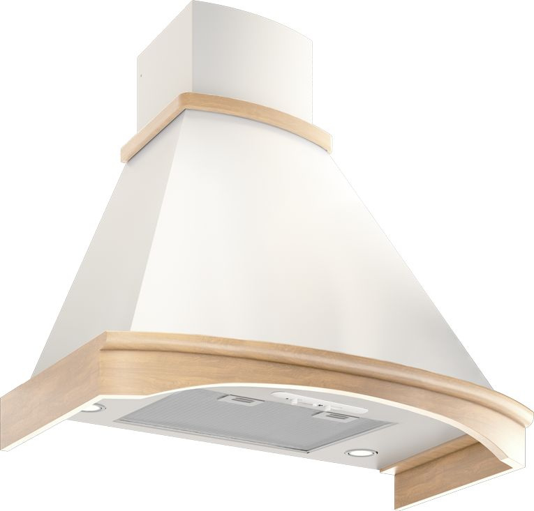 Вытяжка каминная Elikor Ротонда 90П-1000-П3Д бежевый/дуб неокр, фото 2