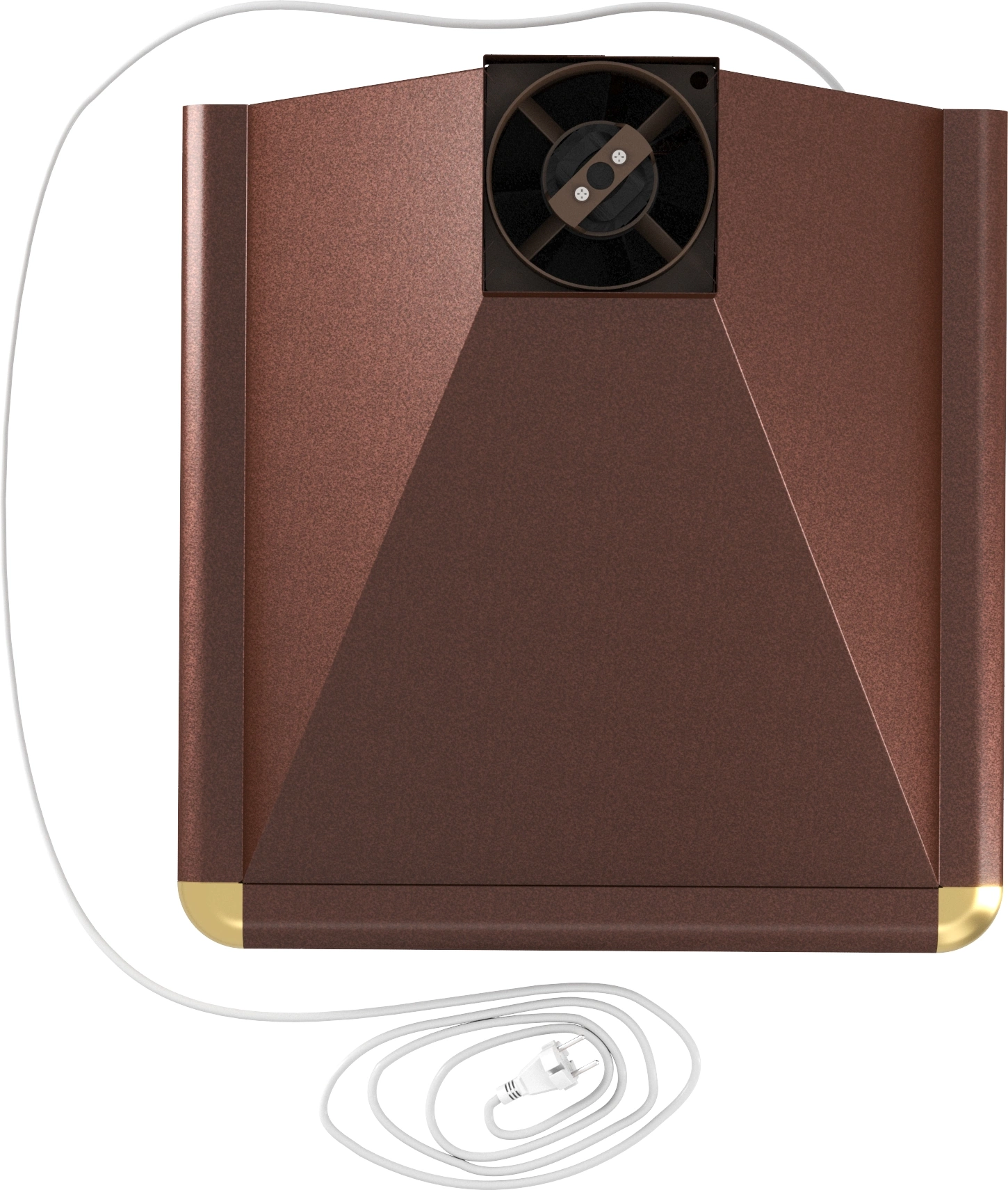 Вытяжка каминная Elikor Сатурн 50П-180-В1Л медный антик/золот, фото 6