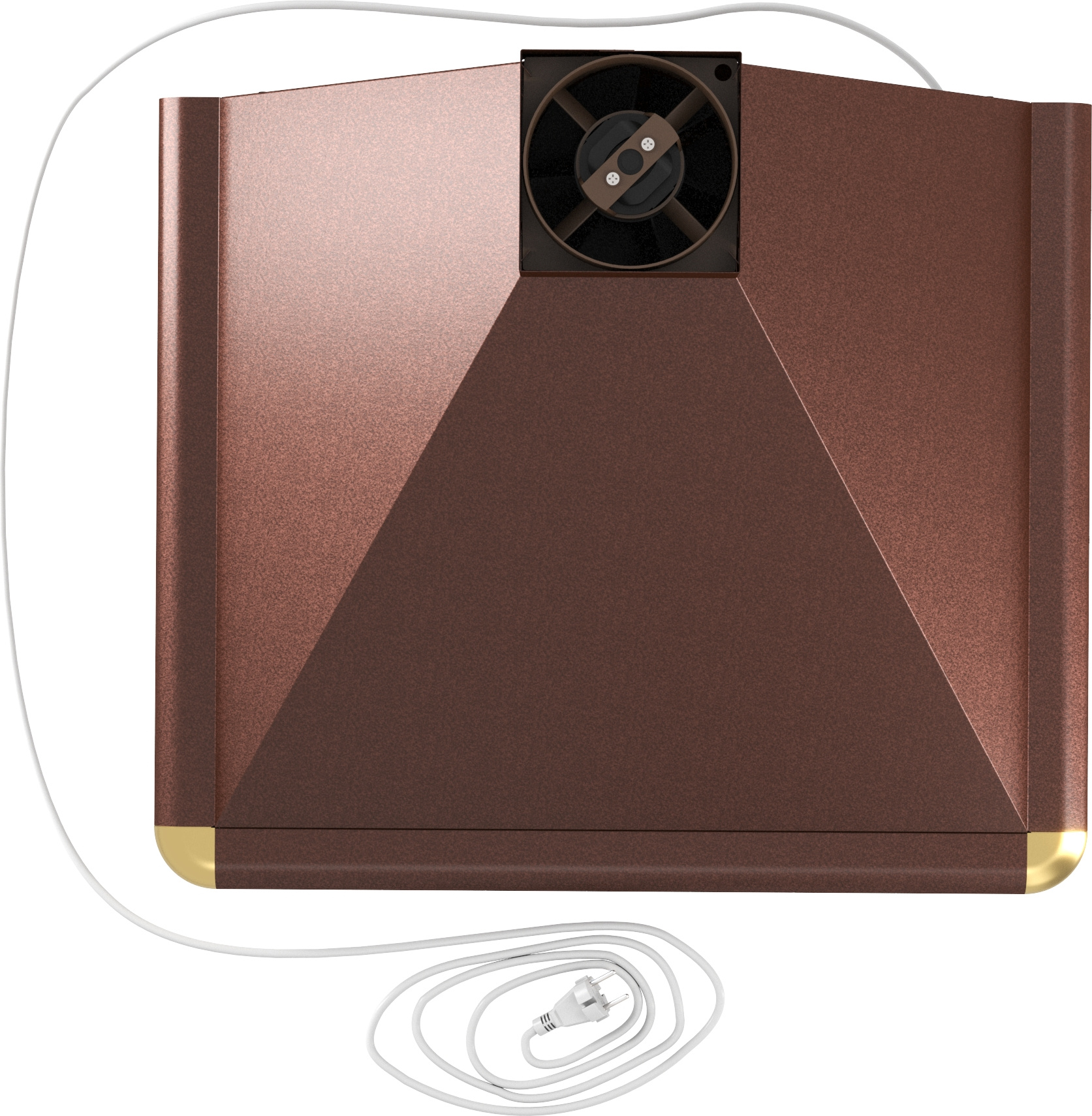 Вытяжка каминная Elikor Сатурн 60П-180-В1Л медный антик/золот, фото 6