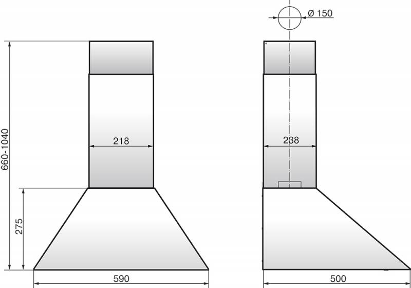 Вытяжка каминная Elikor Silver Storm 60H-650-ПЗЛ, фото 3