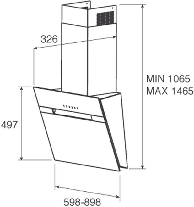 Вытяжка каминная Jet Air Bonny WH 90 A, фото 4
