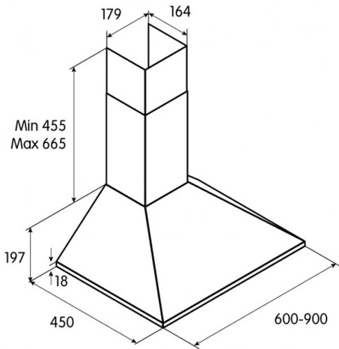 Вытяжка каминная Jet Air Gaia CR/A/60 кремовый, фото 4