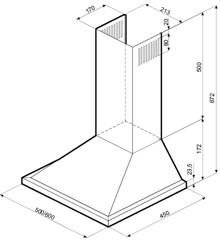 Вытяжка каминная Krona Bella 500 inox PB, фото 8