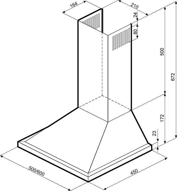 Вытяжка каминная Krona Bella 600, фото 6