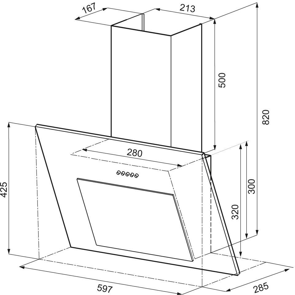 Вытяжка каминная Krona Fiona 600 PB белый, фото 7