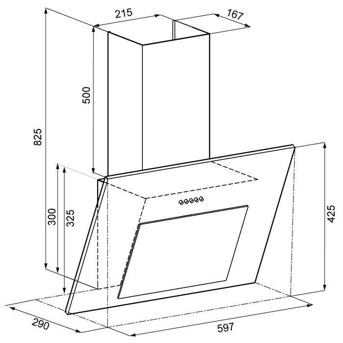 Вытяжка каминная Krona Freya 600, фото 3