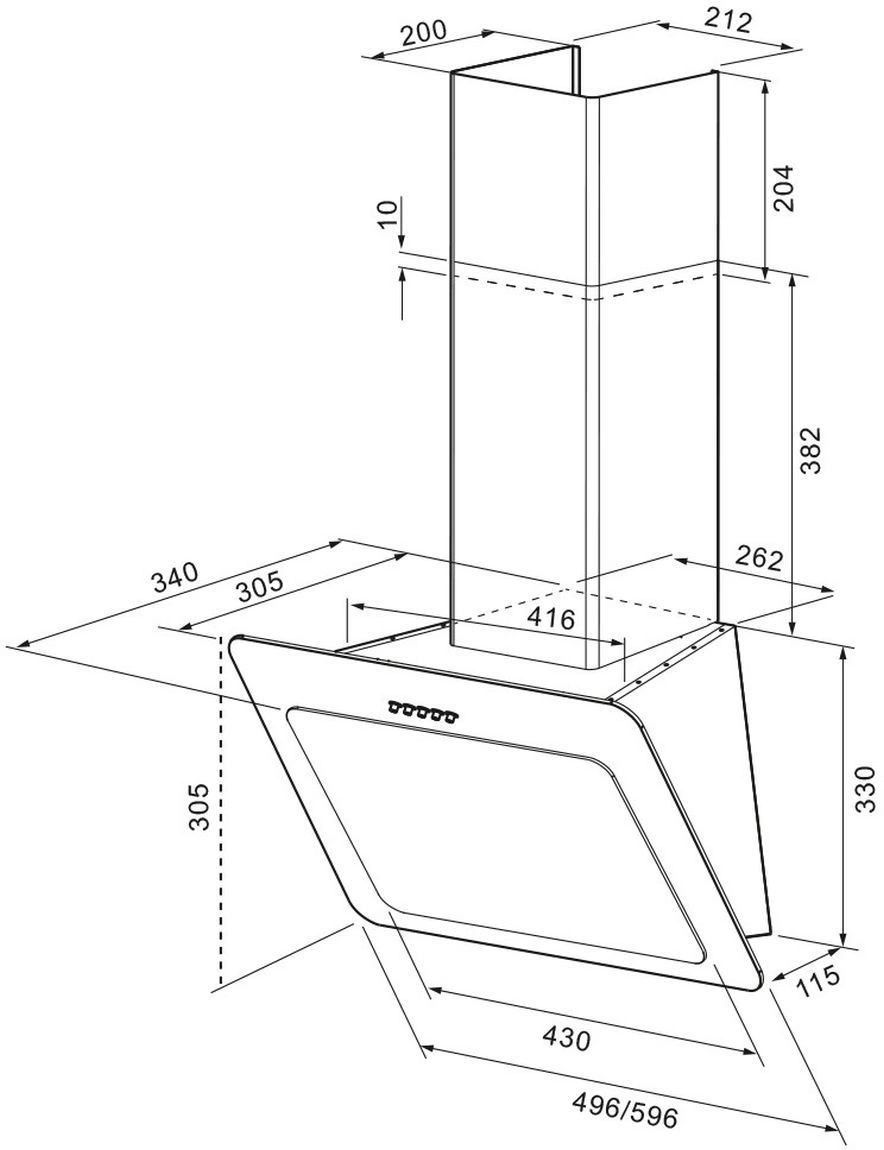 Вытяжка каминная Krona Liva 600 PB, фото 15