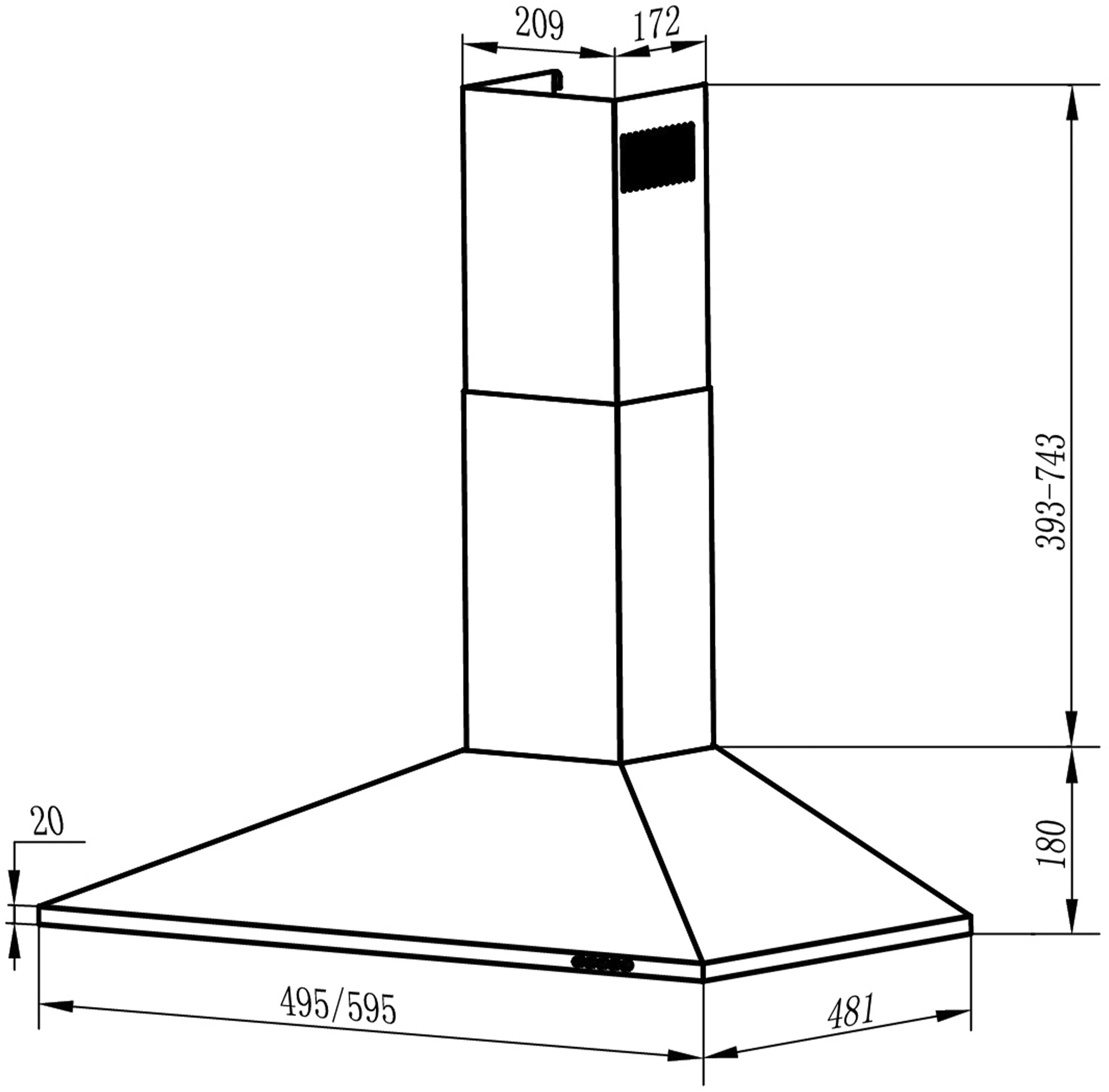 Вытяжка каминная Oasis KB-50W, фото 11