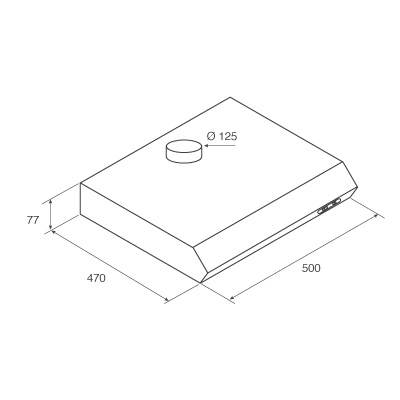 Вытяжка козырьковая Jet Air Senti WH/F/50, фото 2